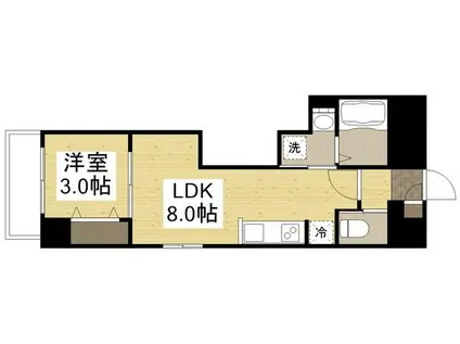 月光加賀(1LDK/5階)の間取り写真
