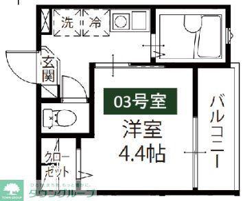 メルディア西新井本町(1K/3階)の間取り写真
