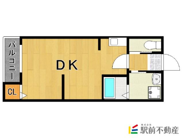 博多サウスタワー(1DK/1階)の間取り写真