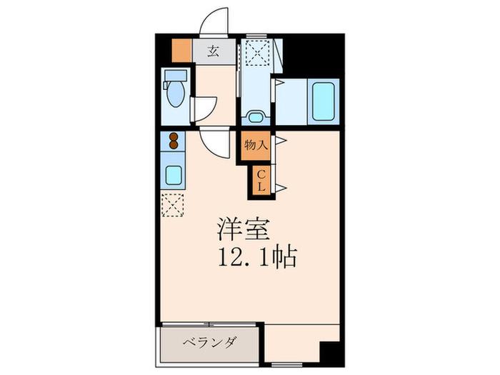 サンシャインIII(ワンルーム/8階)の間取り写真