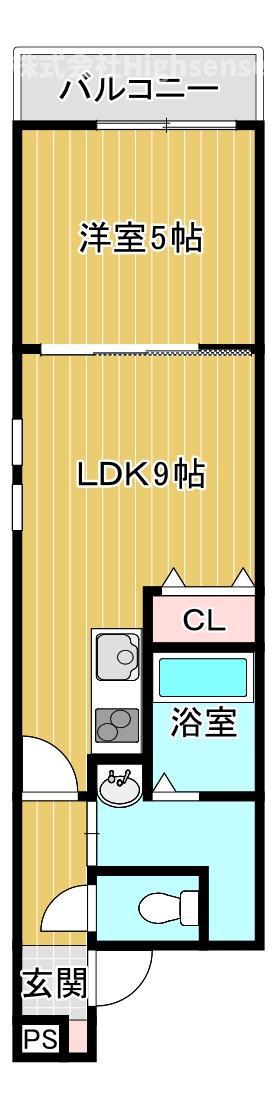 フジパレス鶴見X番館(1LDK/3階)の間取り写真