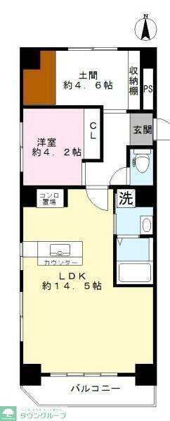 イル・ソーレ(1LDK/2階)の間取り写真