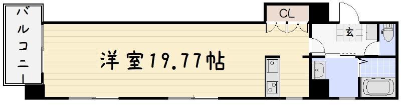 大八ビル(ワンルーム/5階)の間取り写真