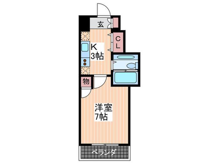 第3森下ビル(1K/2階)の間取り写真