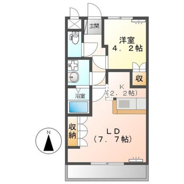 アシューレ(1LDK/2階)の間取り写真