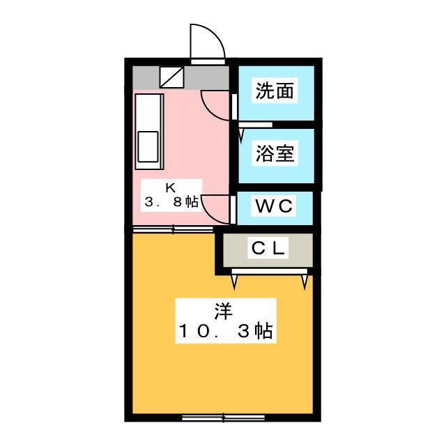 エスプリ(1K/4階)の間取り写真