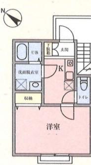 ハイツストーリア(1K/2階)の間取り写真