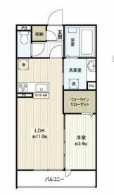 クレール通町(1LDK/3階)の間取り写真