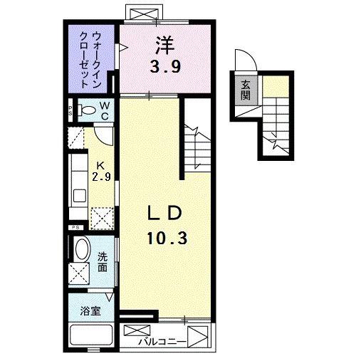 カサ エスペランサ(1LDK/4階)の間取り写真