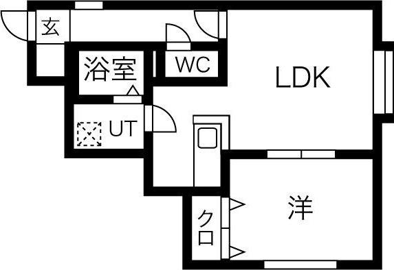 ROSSOⅡ(1LDK/1階)の間取り写真