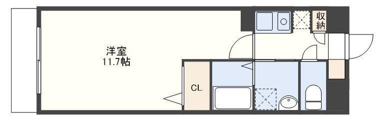 THE RESIDENCEPARK佐賀駅南I(1K/3階)の間取り写真