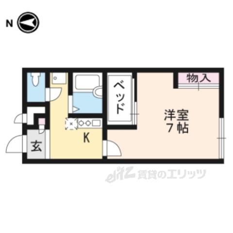 レオパレスパンプキンハウス(1K/2階)の間取り写真