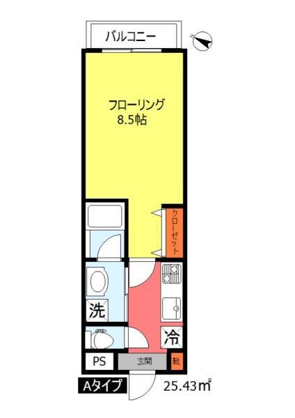  グランリジエール東雪谷(1K/3階)の間取り写真