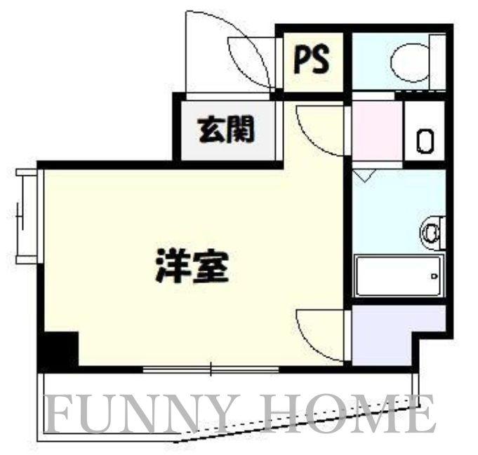 サポーレ三軒茶屋(ワンルーム/3階)の間取り写真