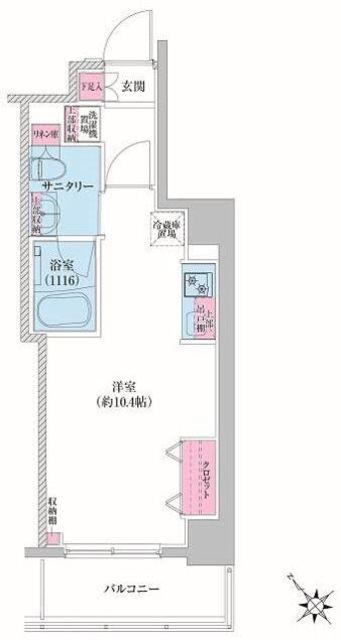 レジディア荻窪III(ワンルーム/5階)の間取り写真