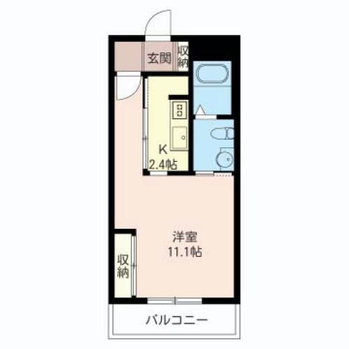 コンシエンシア(1K/2階)の間取り写真