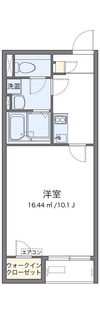 レオネクスト新組 II(1K/1階)の間取り写真
