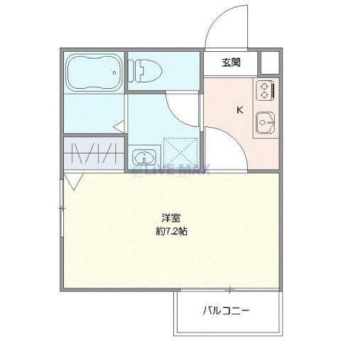 ラフィーナ北戸田(1K/2階)の間取り写真