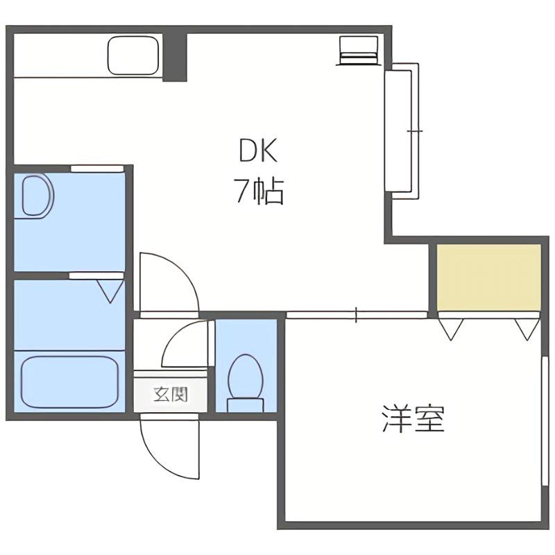 ルーエンハイム北郷(1LDK/3階)の間取り写真