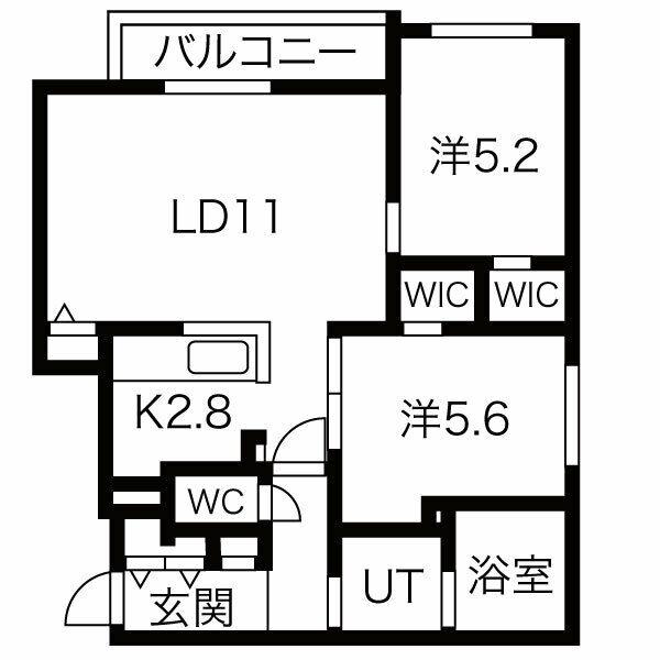 ELISE-L エリーゼ エル(2LDK/3階)の間取り写真