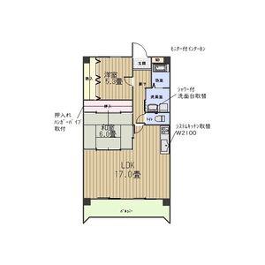 サンシャイン白山(2LDK/4階)の間取り写真