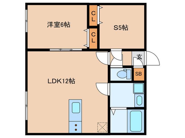 THE UNDERZ SUITE RESIDENCE(1SLDK/1階)の間取り写真