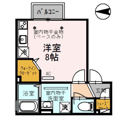 CAMPAGNE(ワンルーム/2階)の間取り写真