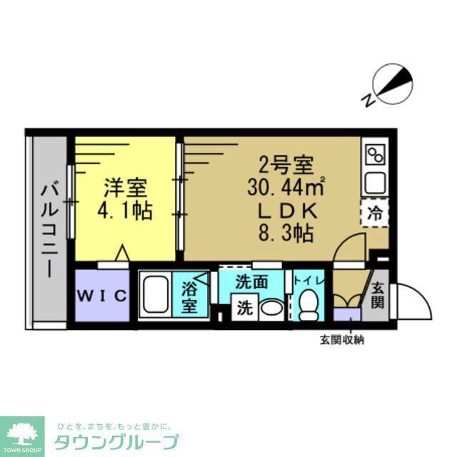 AJ稲毛(1LDK/2階)の間取り写真