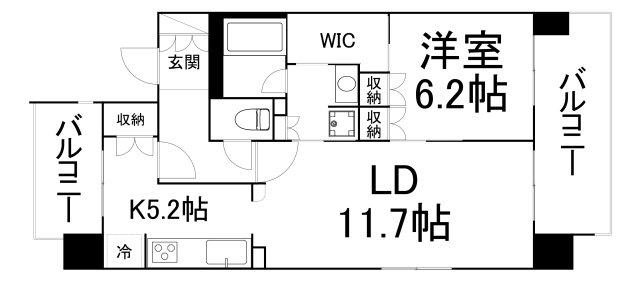 アーバネックス阿倍野松崎町(1LDK/8階)の間取り写真