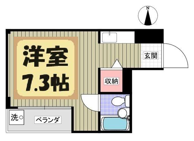 シェソワ赤山(ワンルーム/1階)の間取り写真