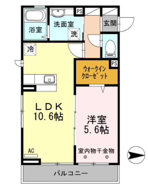 アルタイル ベガ(1LDK/2階)の間取り写真