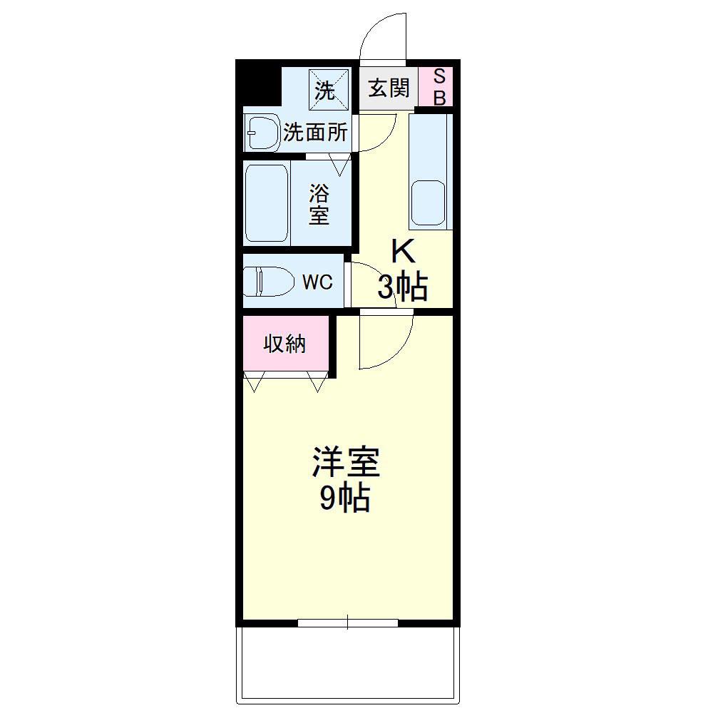 BRANCHE(1K/4階)の間取り写真