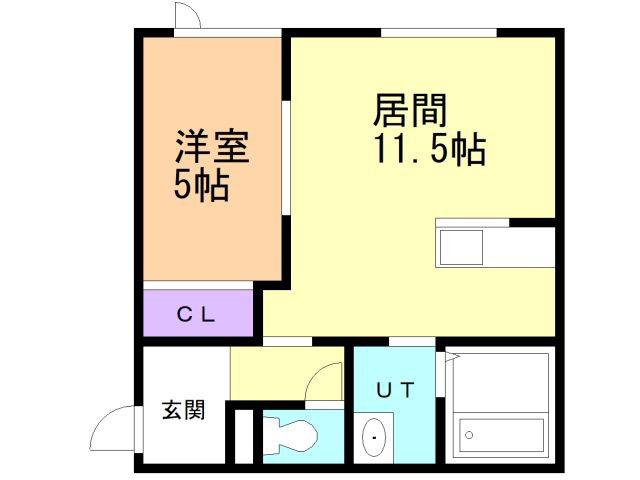リアンハイム天神(1LDK/2階)の間取り写真