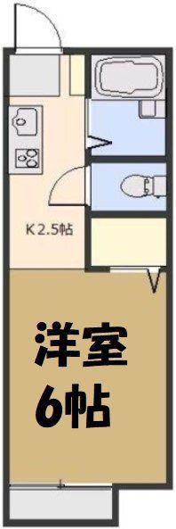 サンコーポ藍蓼A棟(1K/1階)の間取り写真