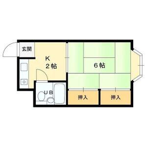 CLEAR HOSHIGAOKA II(1K/2階)の間取り写真