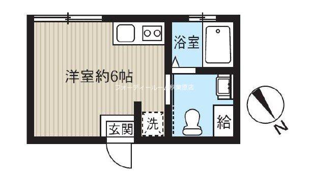 レピュア南千住レジデンスII(ワンルーム/2階)の間取り写真