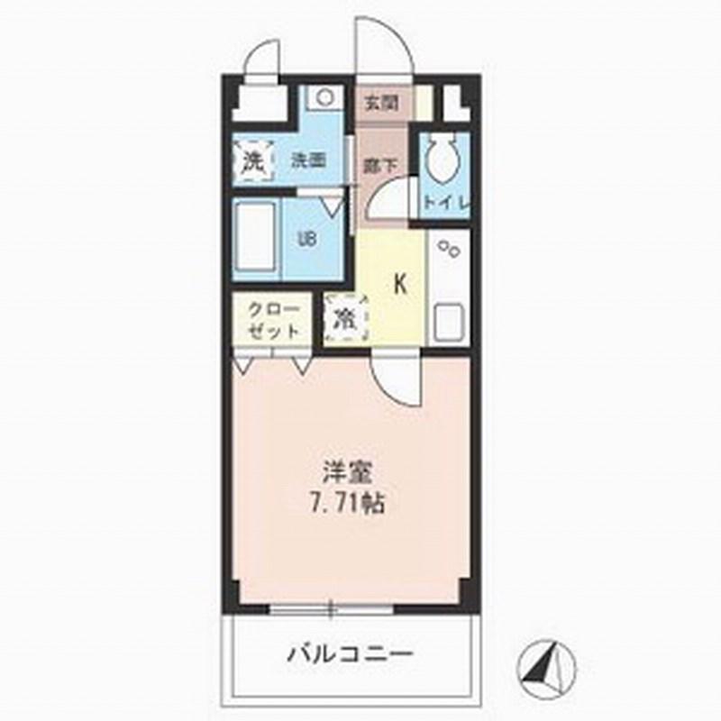 クレアール(1K/1階)の間取り写真