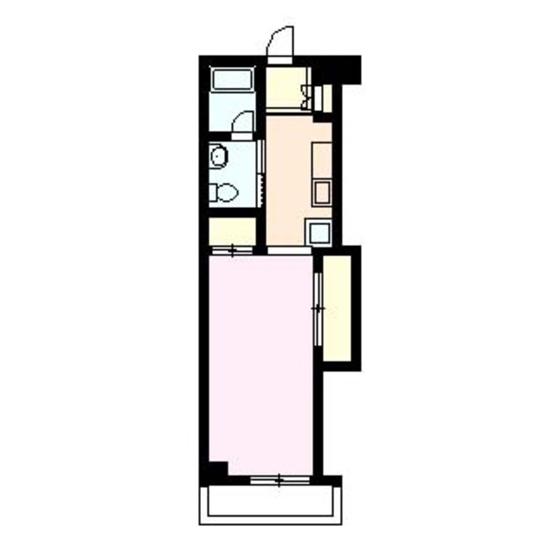 柿屋ビル(1K/2階)の間取り写真