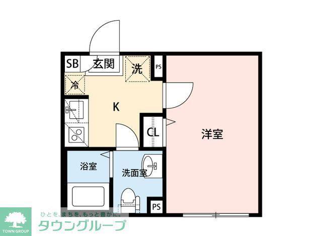 GLENWOOD浦和(1K/2階)の間取り写真