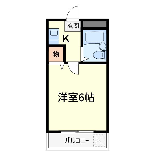 コーポ大栄A(1K/1階)の間取り写真
