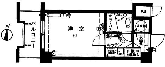 ニューライフ大通公園(1K/2階)の間取り写真