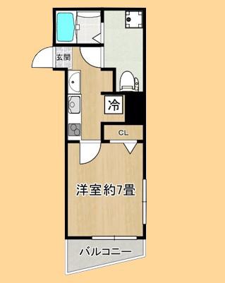 BEST STAGE 上福岡3丁目(1K/1階)の間取り写真