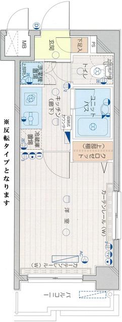ティアラ永福町(1K/5階)の間取り写真