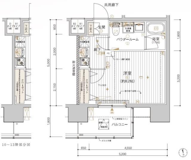 メインステージ東日暮里(1K/3階)の間取り写真