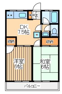加藤ビル(2DK/3階)の間取り写真