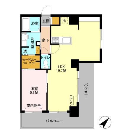 ウェスタ(1LDK/2階)の間取り写真