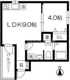 パレス沢ノ町II番館(1LDK/1階)の間取り写真