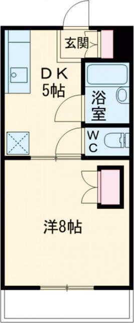 リバーハイツ今之浦I(1DK/3階)の間取り写真