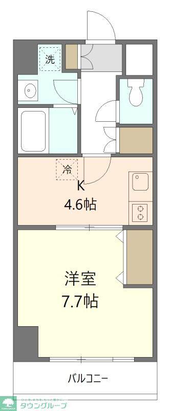 サンライズ八咲(1K/5階)の間取り写真