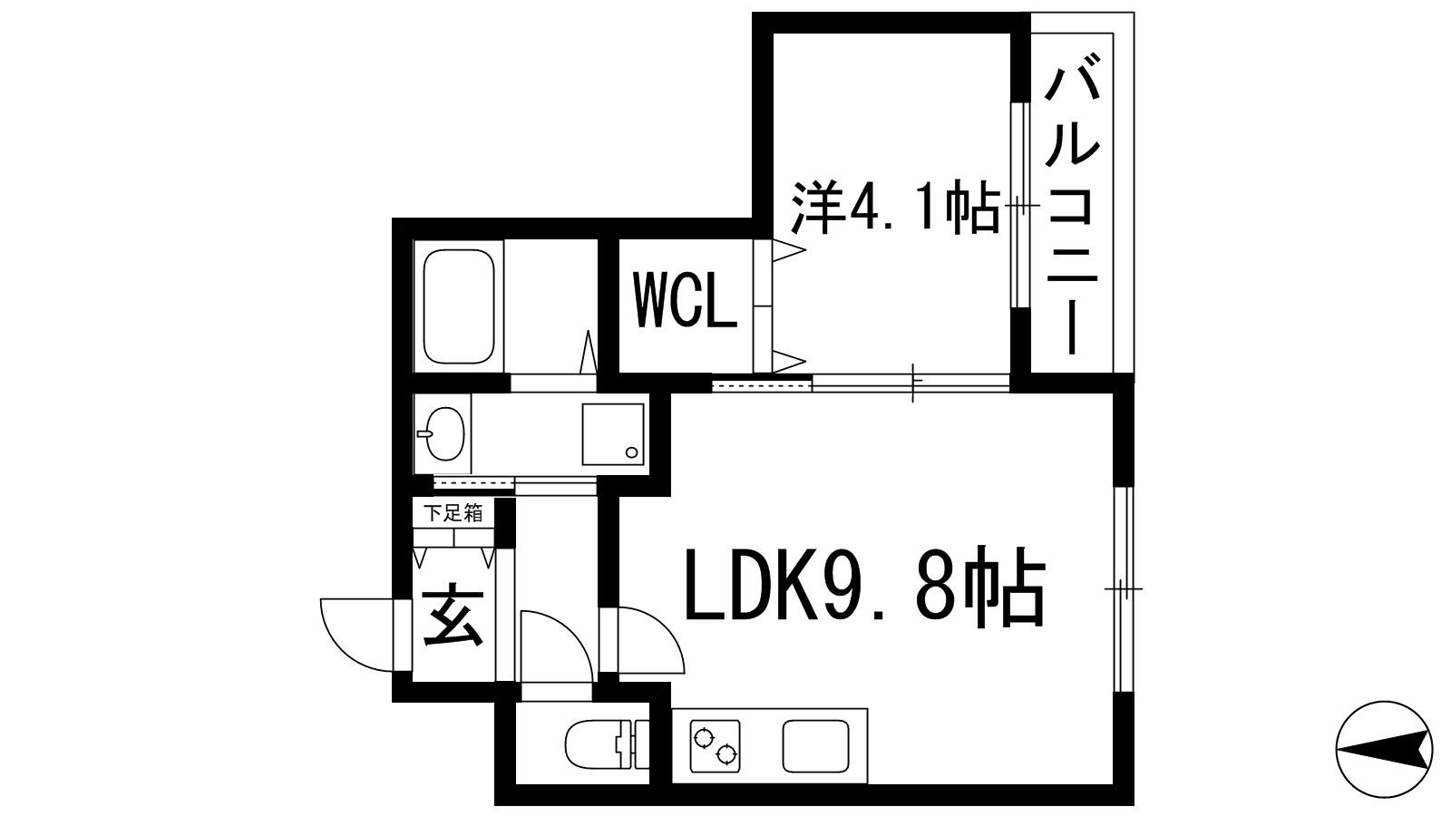 MAISON DE RAFFINE Ⅰ(1LDK/1階)の間取り写真